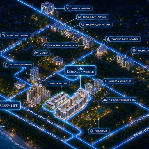 Embassy World, 2 bedroom apartments - from 51.5 m² to 52.5 m²
